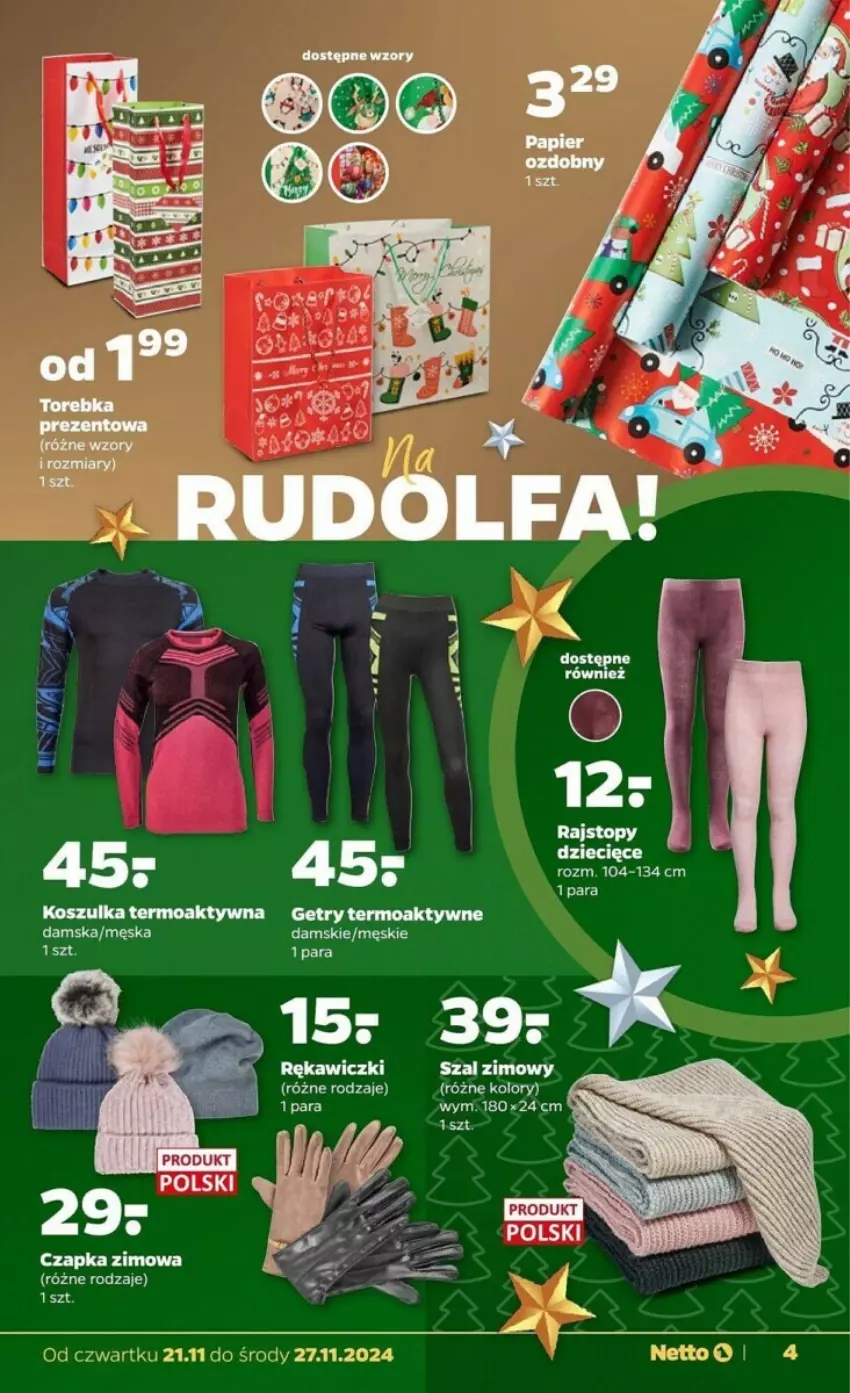 Gazetka promocyjna Netto - ważna 21.11 do 27.11.2024 - strona 7 - produkty: Czapka, Dzieci, Kosz, Koszulka, Koszulka termoaktywna, Szal