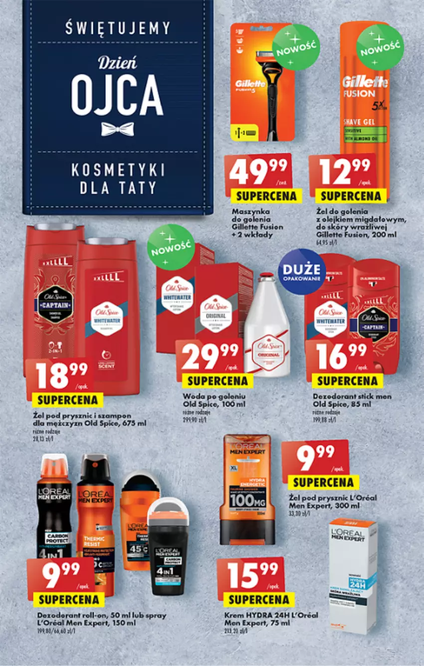 Gazetka promocyjna Biedronka - ważna 17.06 do 22.06.2022 - strona 9 - produkty: Dezodorant, Fa, Gillette, Maszynka, Old Spice, Olej, Szampon, Szynka