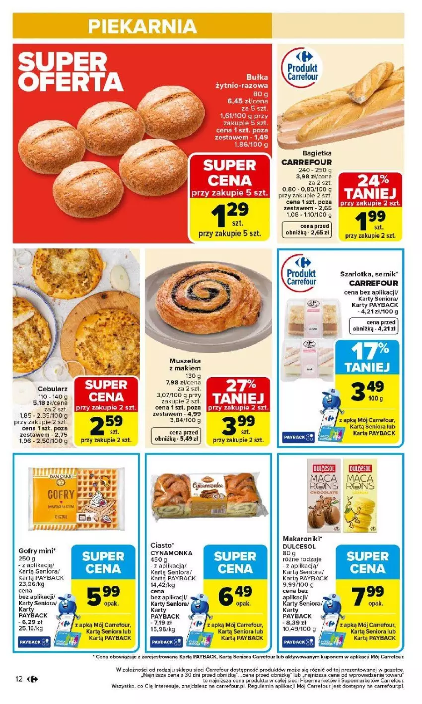 Gazetka promocyjna Carrefour - Gazetka Carrefour, Market od poniedziałku! - ważna 02.03 do 07.03.2026 - strona 14 - produkty: Bagietka, Cebula, Gofry, Mus, Ser, Szarlotka