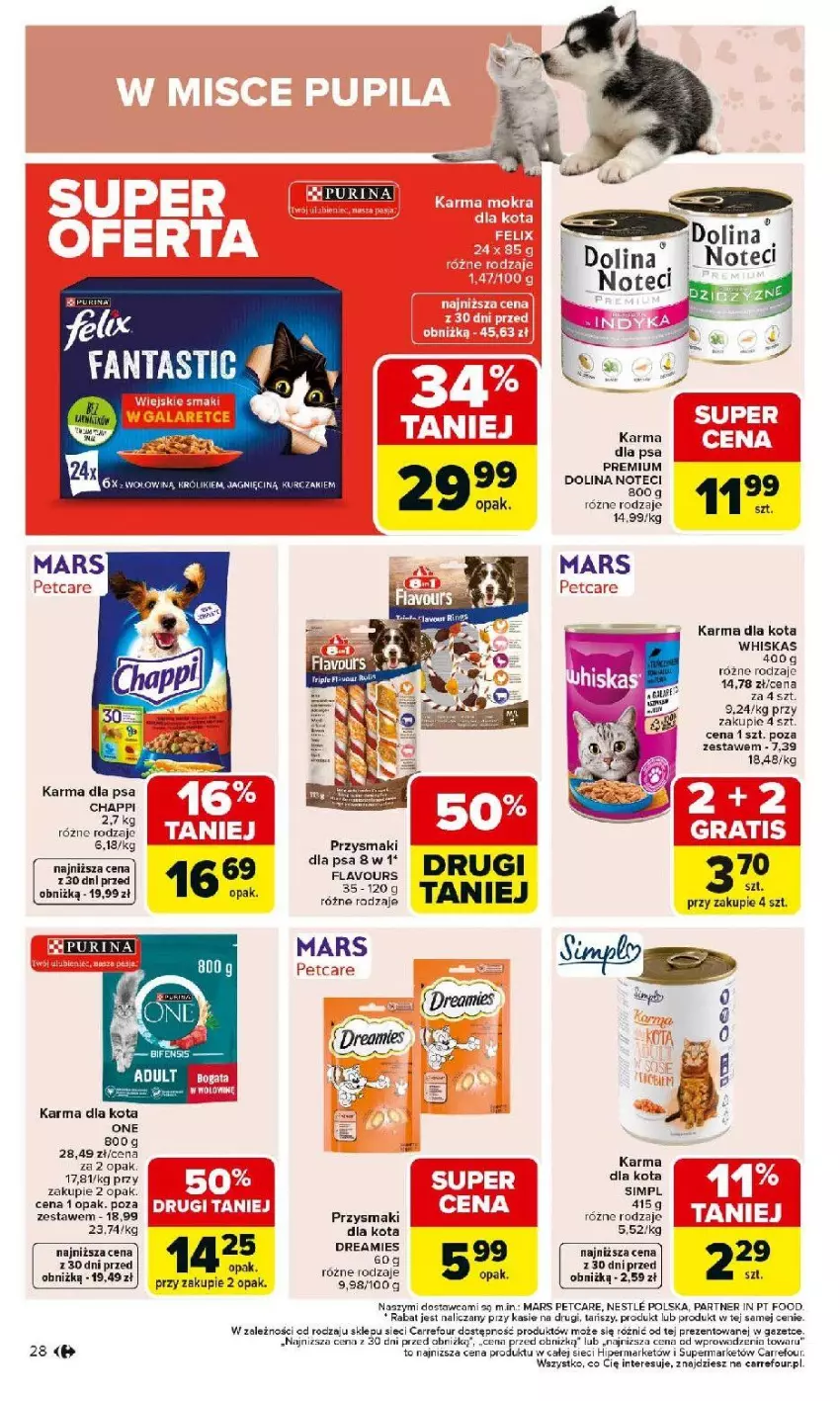 Gazetka promocyjna Carrefour - Gazetka Carrefour, Market od poniedziałku! - ważna 02.03 do 07.03.2026 - strona 30 - produkty: Chappi, Mars, Przysmaki, Pur, Purina, Whiskas