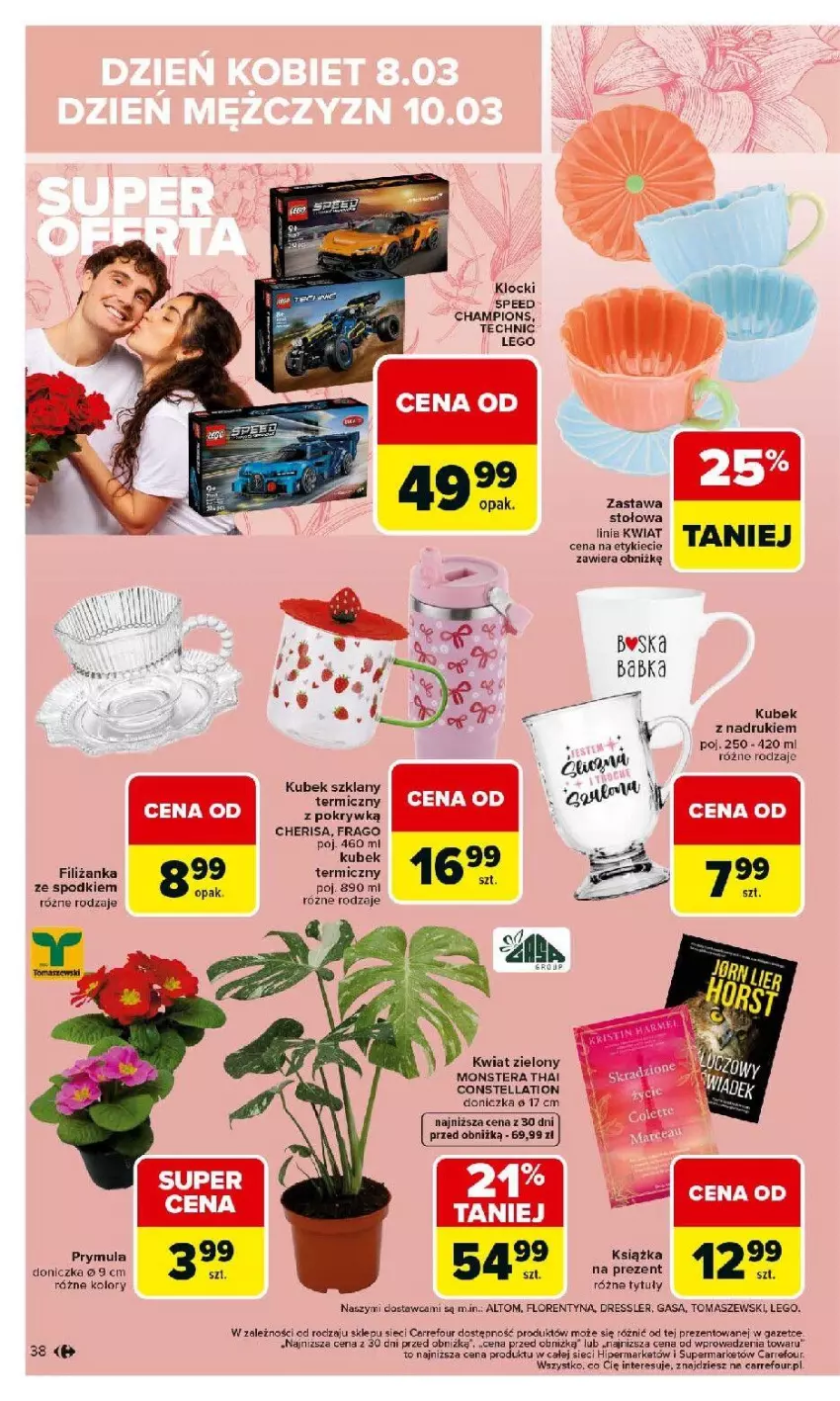 Gazetka promocyjna Carrefour - Gazetka Carrefour, Market od poniedziałku! - ważna 02.03 do 07.03.2026 - strona 40 - produkty: Dres, Filiżanka, Klocki, Książka, Kubek, LEGO, Prymula, Tera