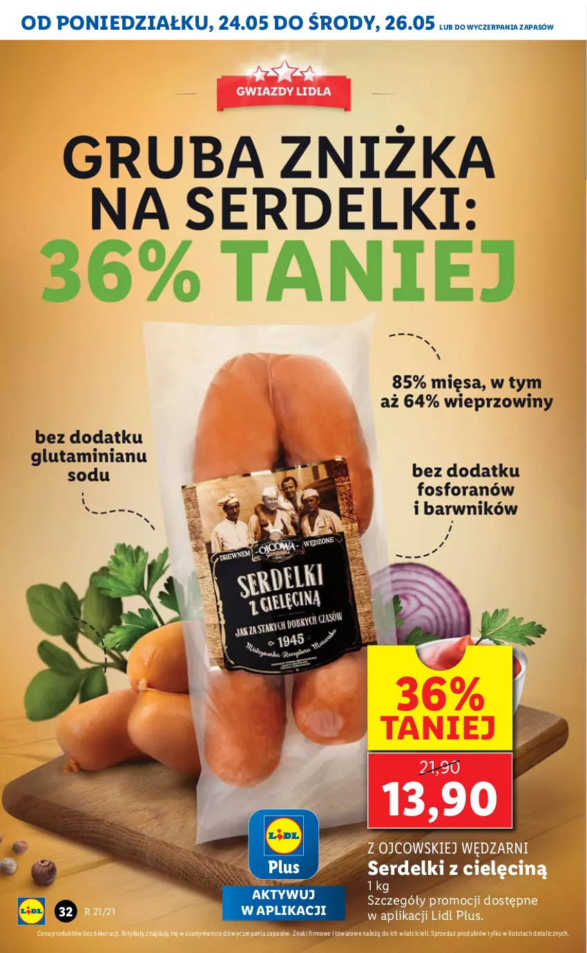 Gazetka promocyjna Lidl - GAZETKA - ważna 24.05 do 26.05.2021 - strona 32 - produkty: Ser, Serdelki