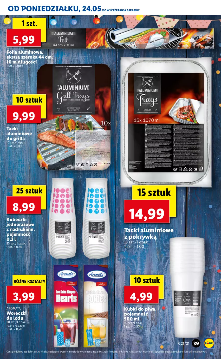 Gazetka promocyjna Lidl - GAZETKA - ważna 24.05 do 26.05.2021 - strona 39 - produkty: Grill, Piwa, Woreczki do lodu