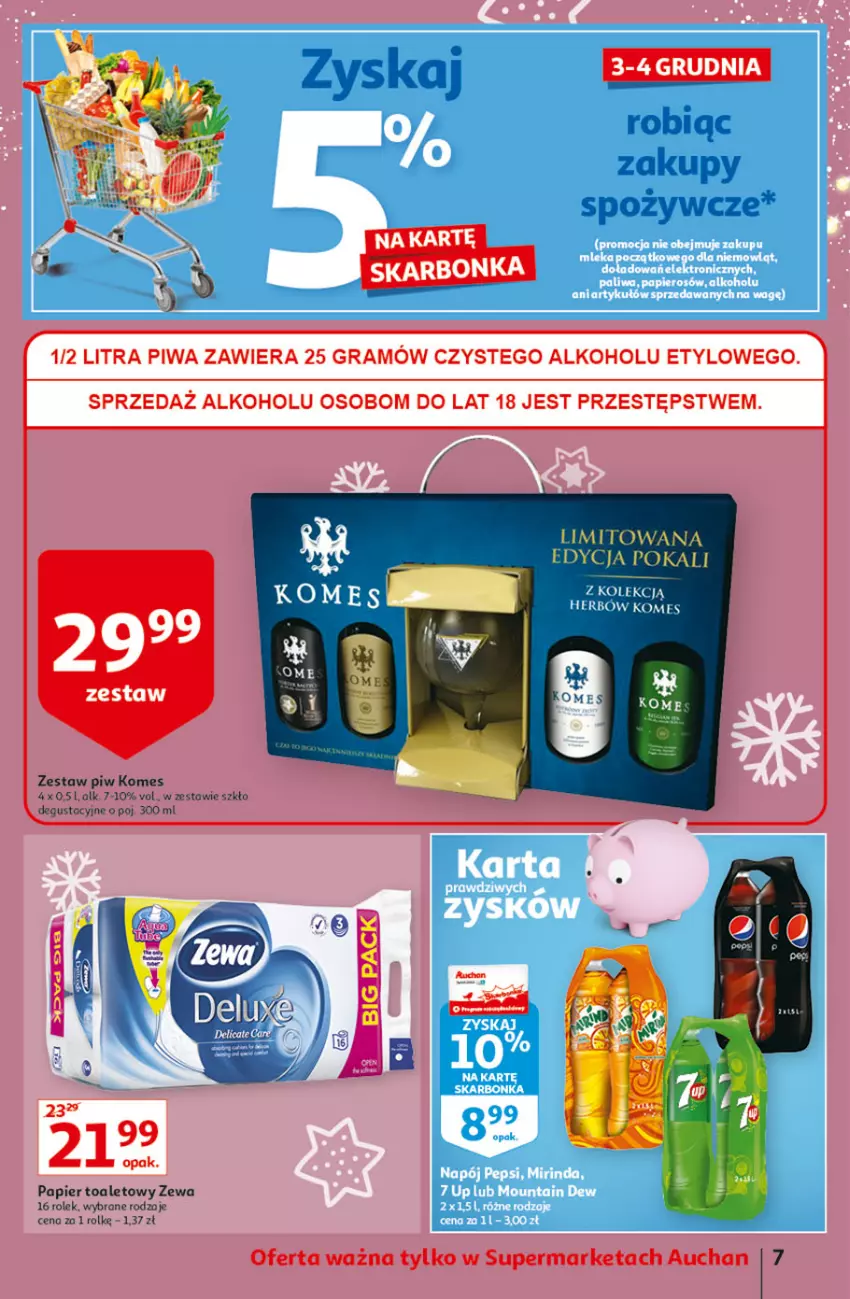 Gazetka promocyjna Auchan - Magia Mikołajkowa Supermarkety - ważna 02.12 do 08.12.2021 - strona 7 - produkty: Papier, Papier toaletowy, Por