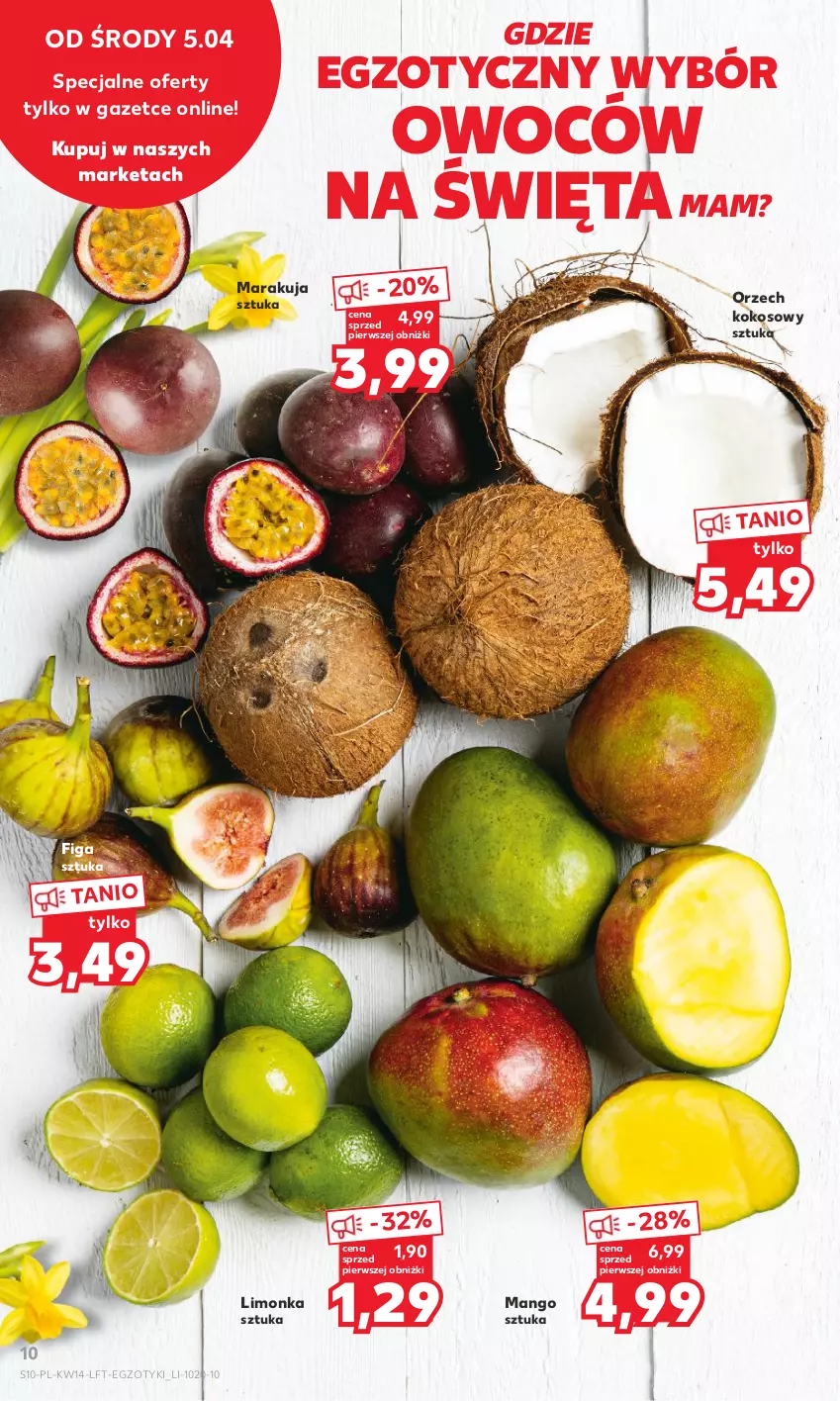 Gazetka promocyjna Kaufland - 5 kwietnia - ważna 05.04 do 12.04.2023 - strona 10 - produkty: Kokos, Limonka, Mango