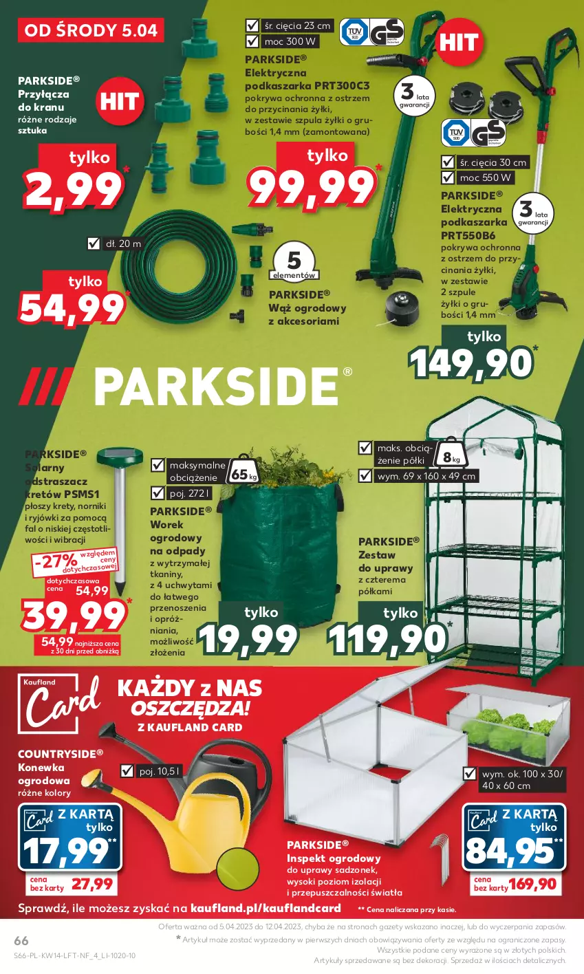 Gazetka promocyjna Kaufland - 5 kwietnia - ważna 05.04 do 12.04.2023 - strona 66 - produkty: Fa, Gra, Kasza, Konewka, Kret, Parkside, Pokrywa, Półka, Sok