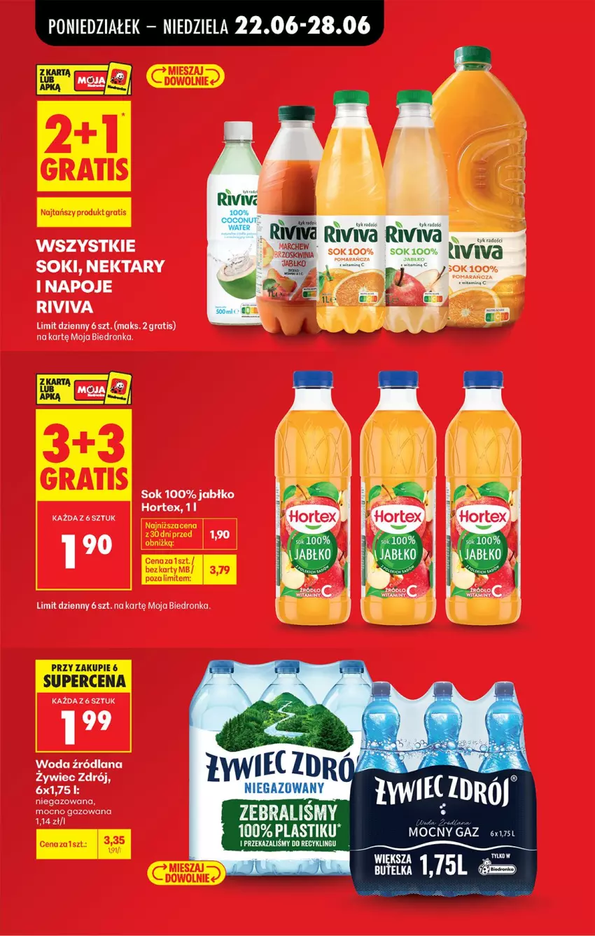 Gazetka promocyjna Biedronka - Od Poniedziałku - ważna 22.06 do 28.06.2026 - strona 15 - produkty: Fa, Gra, LANA, Nektar, Sok, Sos, Woda