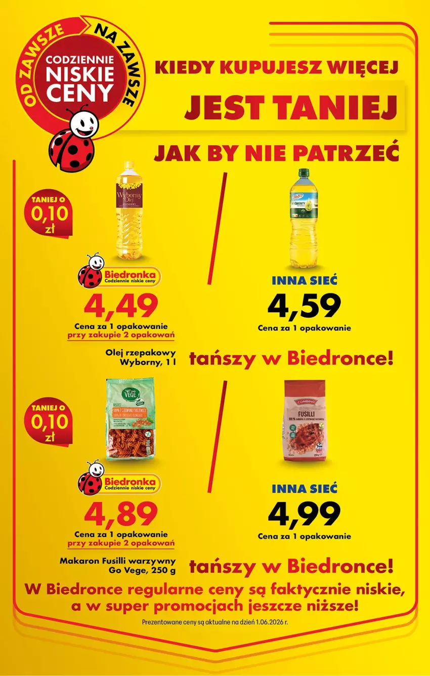 Gazetka promocyjna Biedronka - Od Poniedziałku - ważna 22.06 do 28.06.2026 - strona 25 - produkty: Fa, Makaron, Olej, Olej rzepakowy