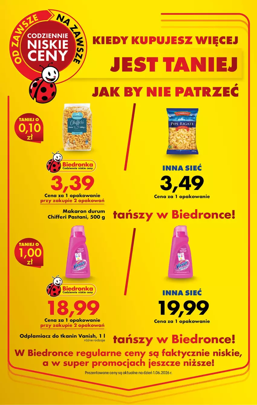 Gazetka promocyjna Biedronka - Od Poniedziałku - ważna 22.06 do 28.06.2026 - strona 27 - produkty: Fa, Makaron, Odplamiacz, Rum, Vanish