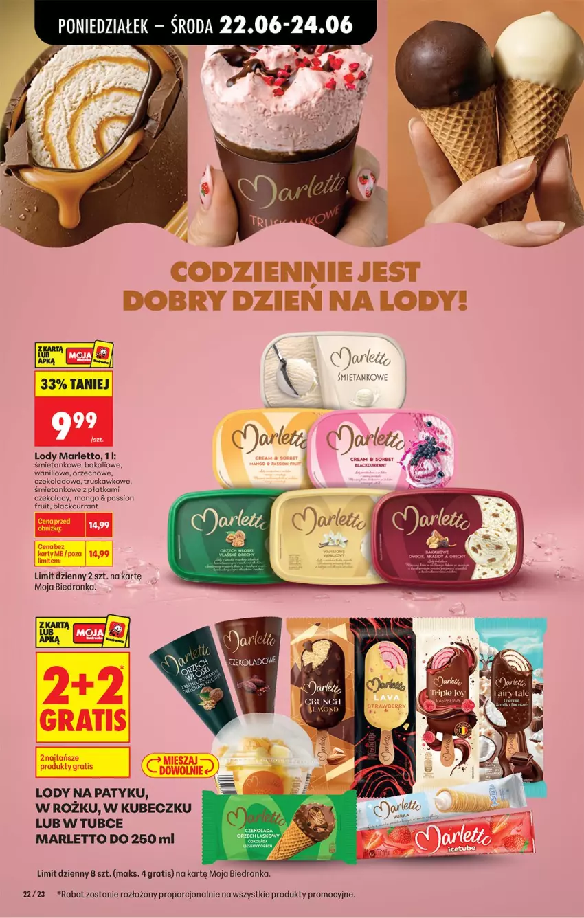 Gazetka promocyjna Biedronka - Od Poniedziałku - ważna 22.06 do 28.06.2026 - strona 30 - produkty: Gra, Lack, Lody, Mango, Por