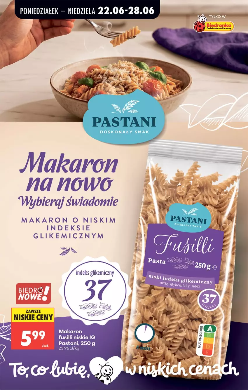 Gazetka promocyjna Biedronka - Od Poniedziałku - ważna 22.06 do 28.06.2026 - strona 59 - produkty: Makaron