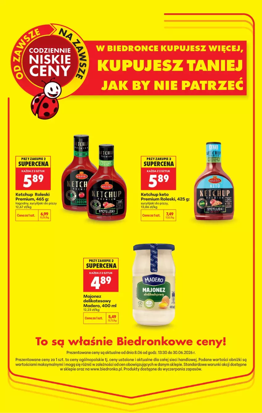 Gazetka promocyjna Biedronka - Od Poniedziałku - ważna 22.06 do 28.06.2026 - strona 60 - produkty: Ketchup, Majonez
