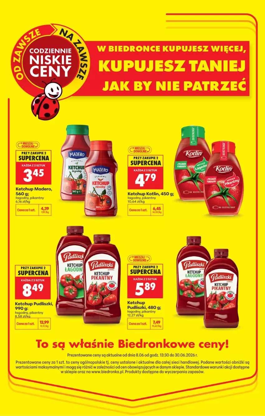 Gazetka promocyjna Biedronka - Od Poniedziałku - ważna 22.06 do 28.06.2026 - strona 61 - produkty: Ketchup, Kotlin, Pudliszki
