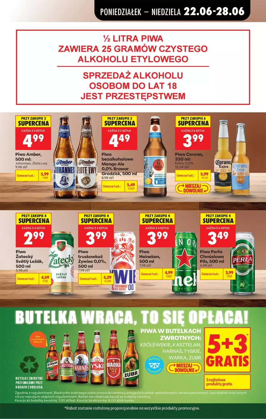 Gazetka promocyjna Biedronka - Od Poniedziałku - ważna 22.06 do 28.06.2026 - strona 81 - produkty: Heineken, Mango, Piwo, Por