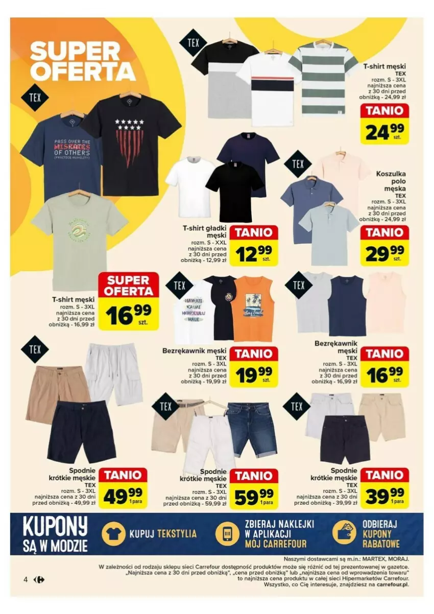 Gazetka promocyjna Carrefour - ważna 04.06 do 15.06.2024 - strona 4 - produkty: Fa, Klej, Kosz, Koszulka, Spodnie, T-shirt