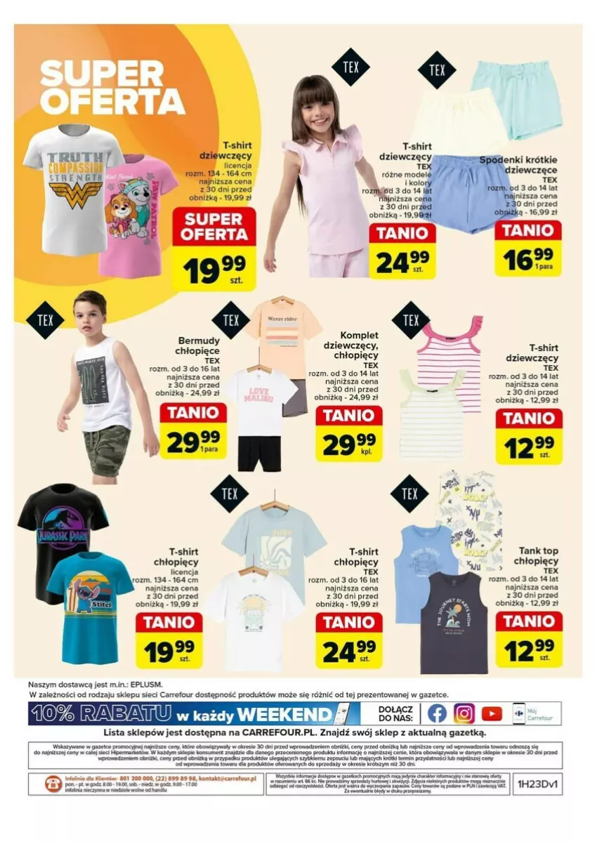 Gazetka promocyjna Carrefour - ważna 04.06 do 15.06.2024 - strona 6 - produkty: Por, T-shirt, Taca, Top