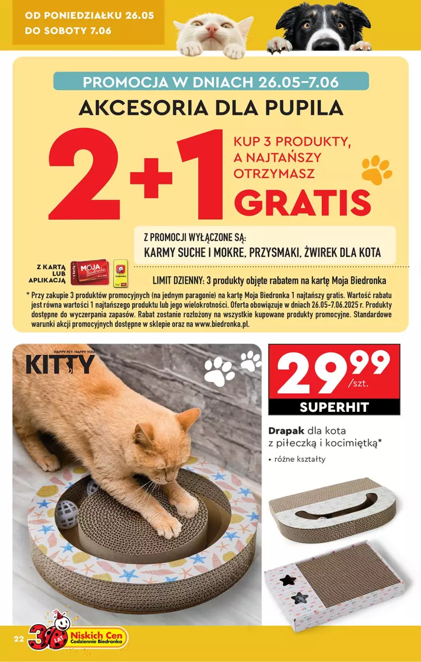 Gazetka promocyjna Biedronka - Okazje Tygodnia - ważna 24.05 do 07.06.2025 - strona 24 - produkty: Drapak, Gra, Koc, Przysmaki