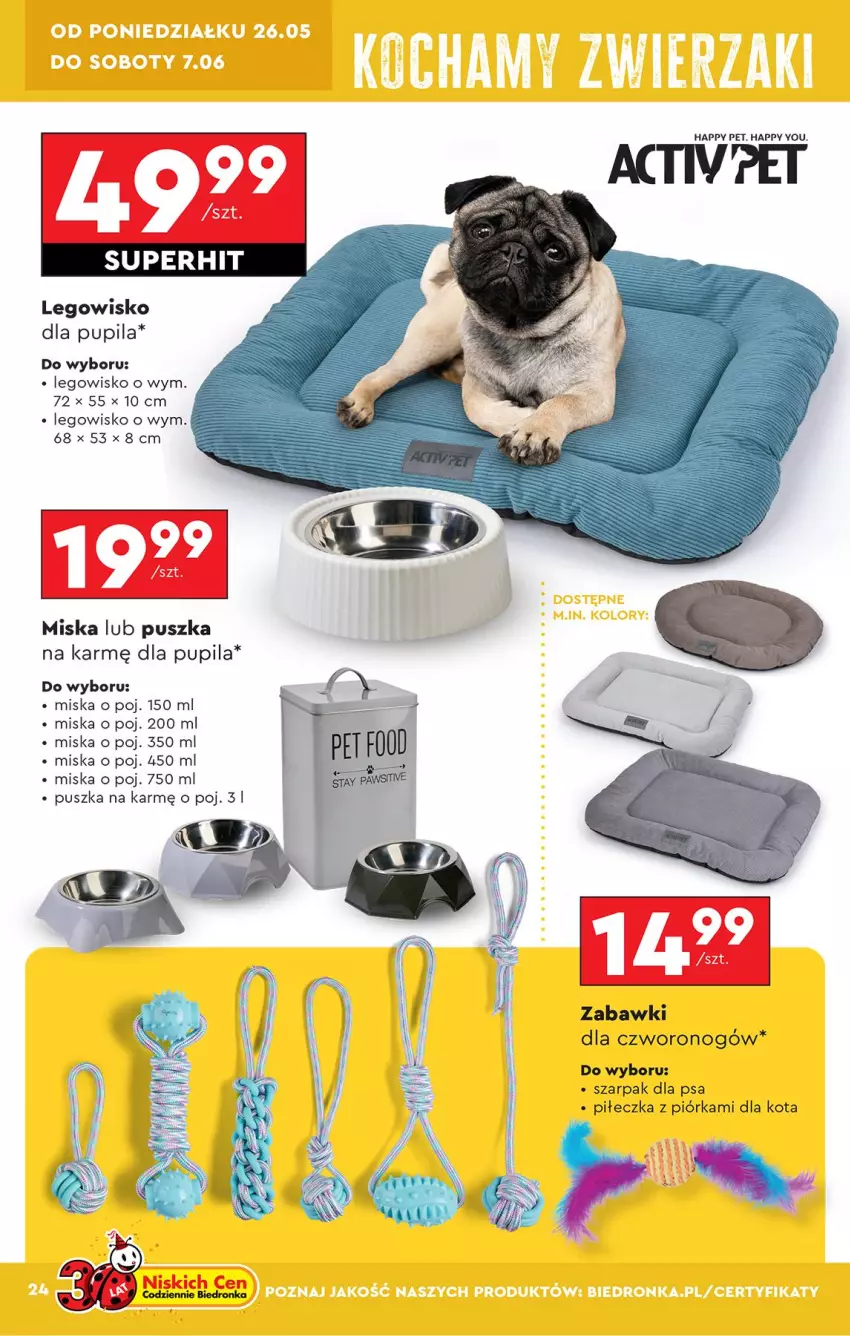 Gazetka promocyjna Biedronka - Okazje Tygodnia - ważna 24.05 do 07.06.2025 - strona 26 - produkty: Fa, LEGO, Legowisko, Miska