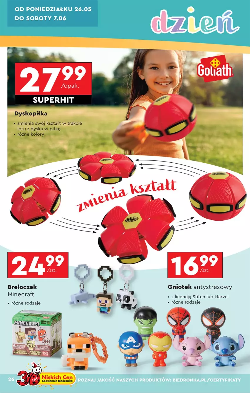 Gazetka promocyjna Biedronka - Okazje Tygodnia - ważna 24.05 do 07.06.2025 - strona 28 - produkty: Breloczek, Minecraft