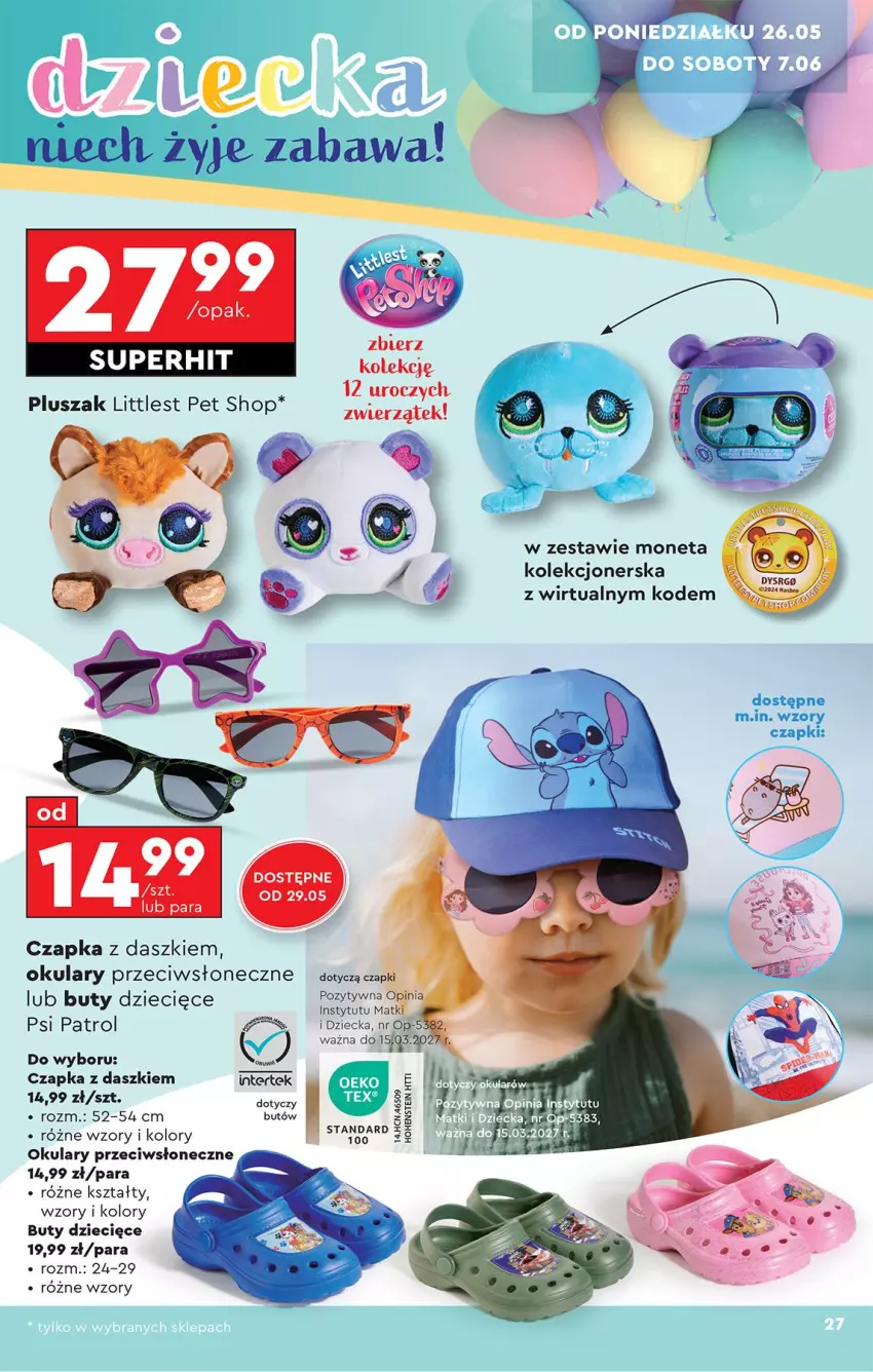 Gazetka promocyjna Biedronka - Okazje Tygodnia - ważna 24.05 do 07.06.2025 - strona 29 - produkty: Buty, Czapka, Dzieci, Littlest Pet Shop, Pluszak, Psi Patrol