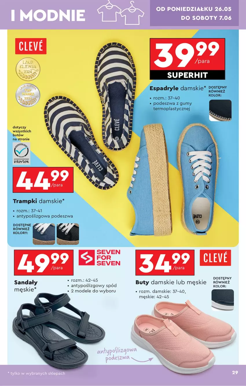 Gazetka promocyjna Biedronka - Okazje Tygodnia - ważna 24.05 do 07.06.2025 - strona 31 - produkty: Buty, Mop, Sandał, Trampki
