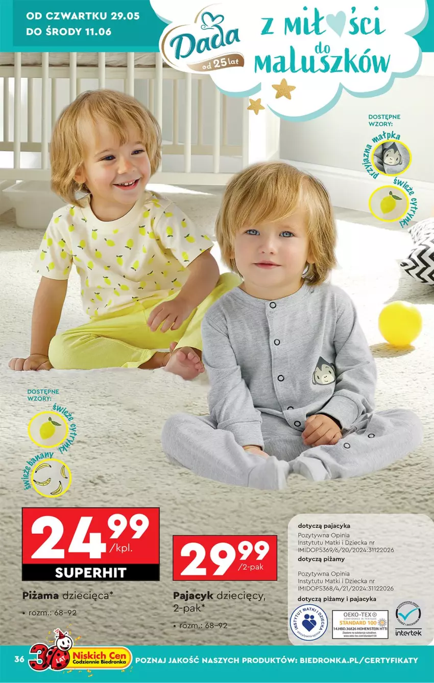 Gazetka promocyjna Biedronka - Okazje Tygodnia - ważna 24.05 do 07.06.2025 - strona 38 - produkty: Dzieci, Miecz, Pajac, Piżama