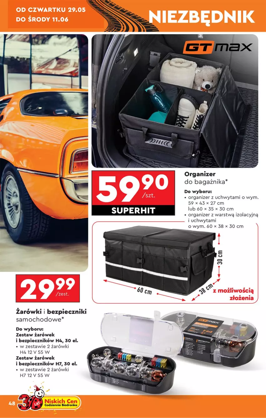 Gazetka promocyjna Biedronka - Okazje Tygodnia - ważna 24.05 do 07.06.2025 - strona 50 - produkty: O Bag, Organizer, Piec, Zestaw żarówek