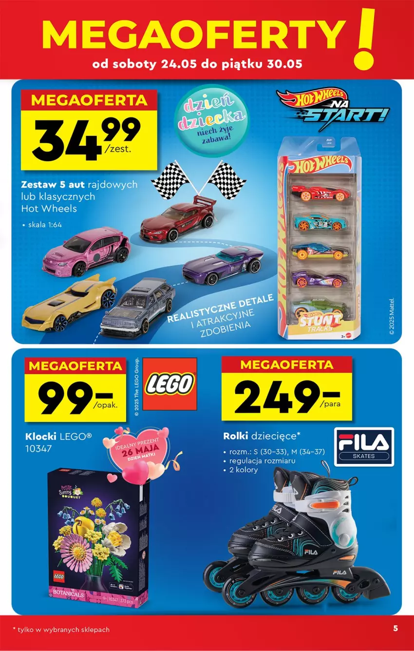 Gazetka promocyjna Biedronka - Okazje Tygodnia - ważna 24.05 do 07.06.2025 - strona 7 - produkty: Dzieci, Klocki, LEGO, Mattel, Rolki