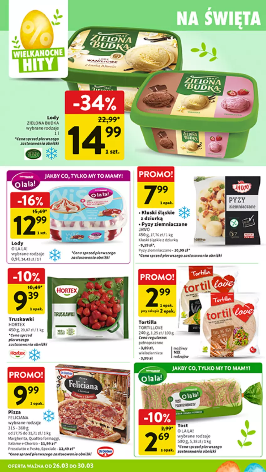 Gazetka promocyjna Intermarche - Gazetka promocyjna - ważna 26.03 do 30.03.2026 - strona 26 - produkty: Feliciana, Hortex, Pizza, Tortilla, Truskawki