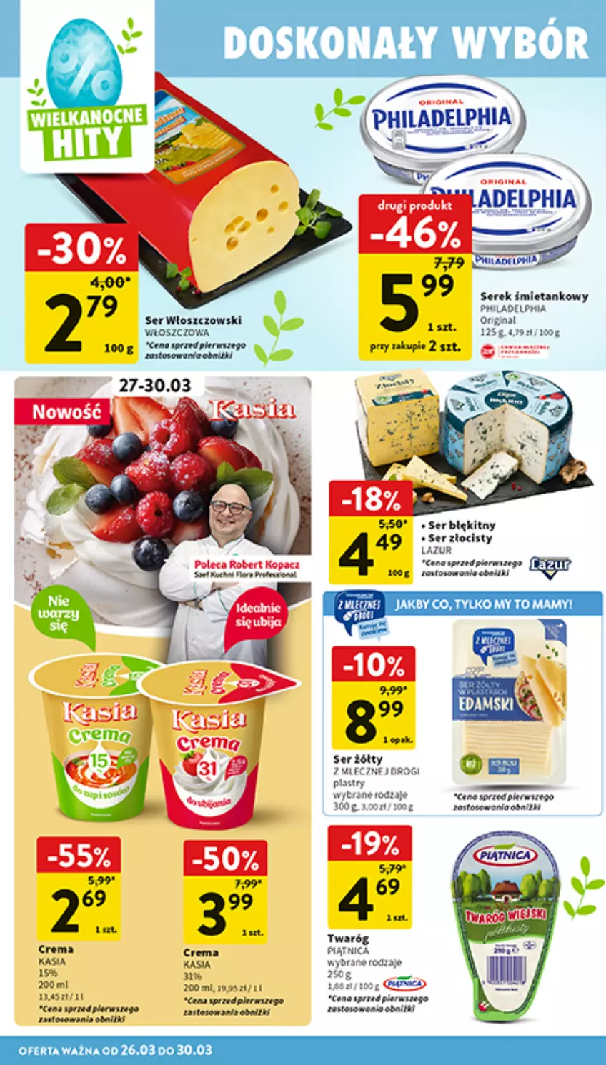 Gazetka promocyjna Intermarche - Gazetka promocyjna - ważna 26.03 do 30.03.2026 - strona 28 - produkty: Gin, Kasia, Philadelphia, Piątnica, Ser, Serek, Twaróg