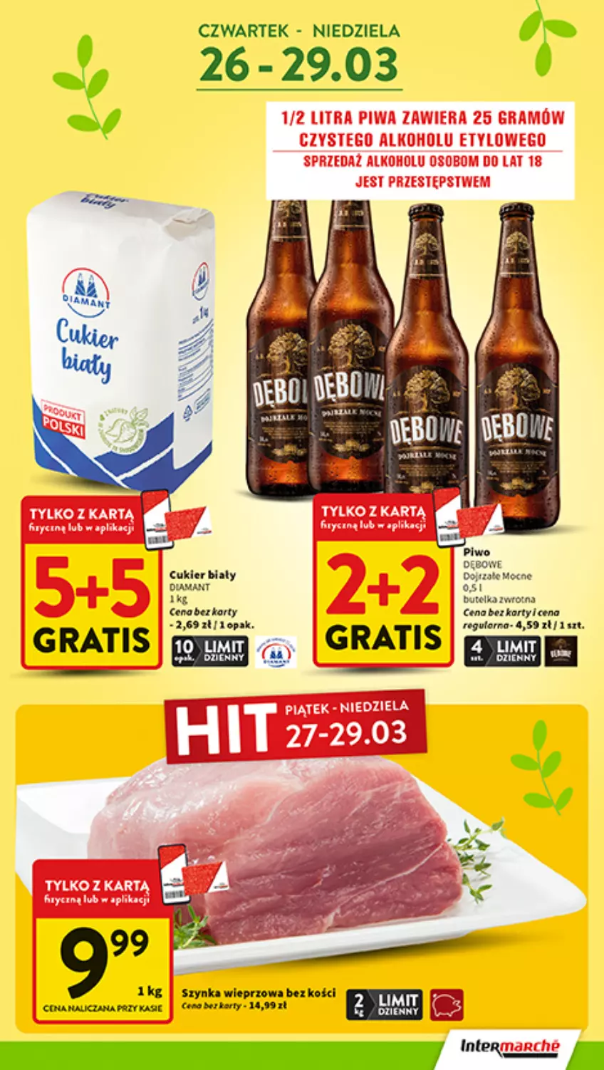 Gazetka promocyjna Intermarche - Gazetka promocyjna - ważna 26.03 do 30.03.2026 - strona 3 - produkty: Cukier, Diamant, Gra, Szynka, Szynka wieprzowa