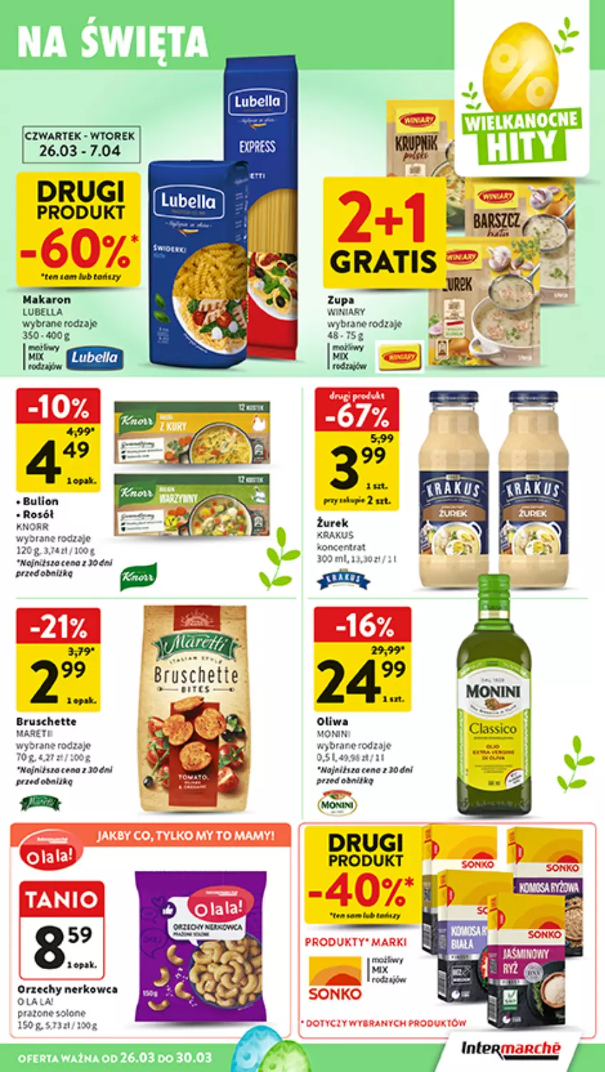 Gazetka promocyjna Intermarche - Gazetka promocyjna - ważna 26.03 do 30.03.2026 - strona 35 - produkty: Bell, Bella, Bruschette, Lubella, Oliwa