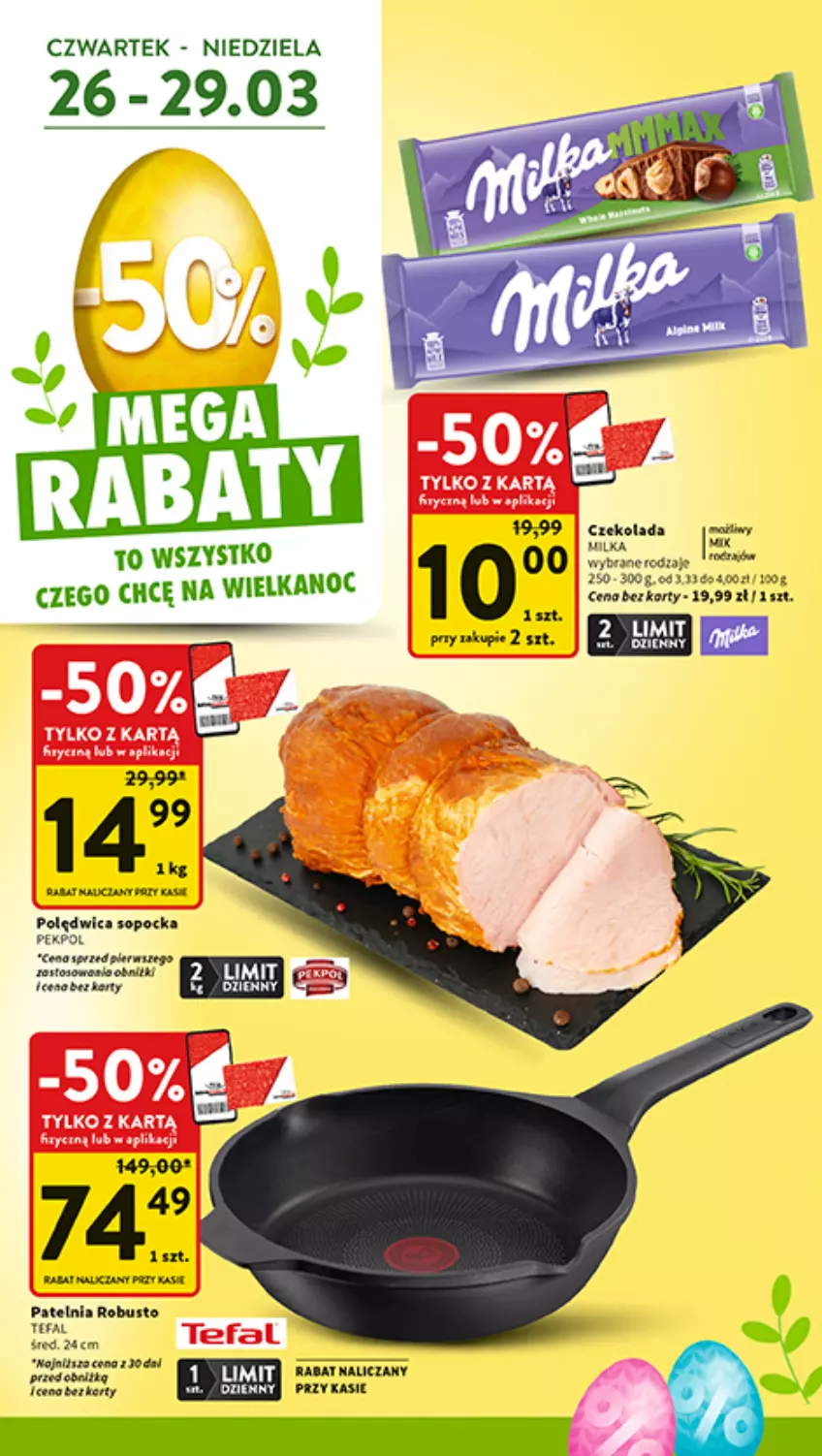 Gazetka promocyjna Intermarche - Gazetka promocyjna - ważna 26.03 do 30.03.2026 - strona 4 - produkty: Czekolada, Fa, Patelnia, Polędwica, Por, Tefal