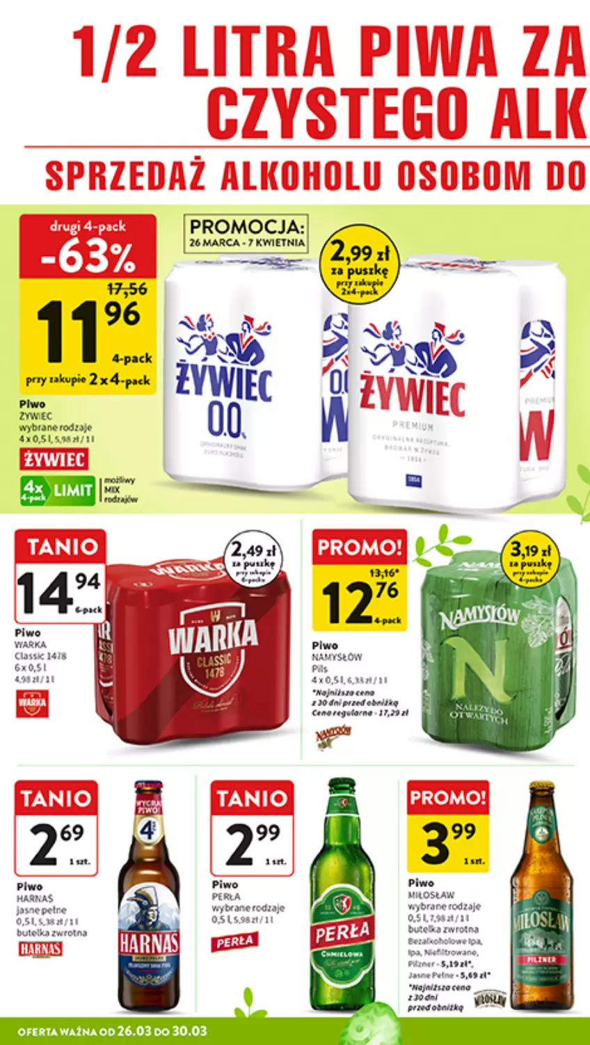 Gazetka promocyjna Intermarche - Gazetka promocyjna - ważna 26.03 do 30.03.2026 - strona 40 - produkty: Harnaś, Perła, Piwo