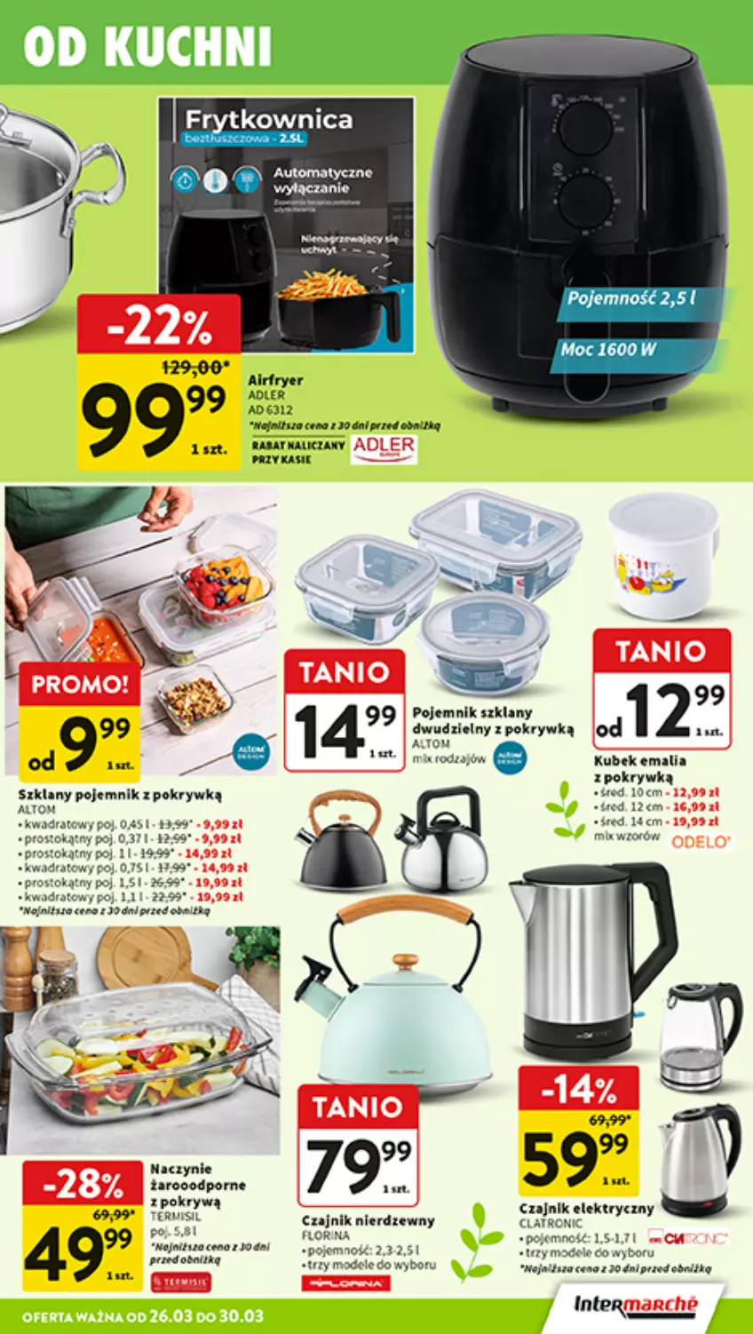 Gazetka promocyjna Intermarche - Gazetka promocyjna - ważna 26.03 do 30.03.2026 - strona 47 - produkty: Czajnik, Fa, Kubek, Pojemnik, Pojemnik szklany