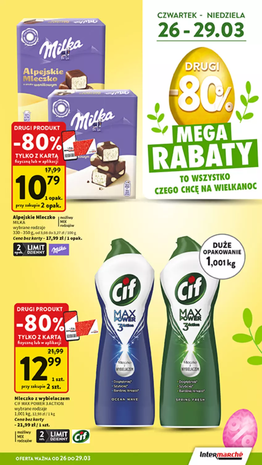 Gazetka promocyjna Intermarche - Gazetka promocyjna - ważna 26.03 do 30.03.2026 - strona 5 - produkty: Cif, Milka, Mleczko