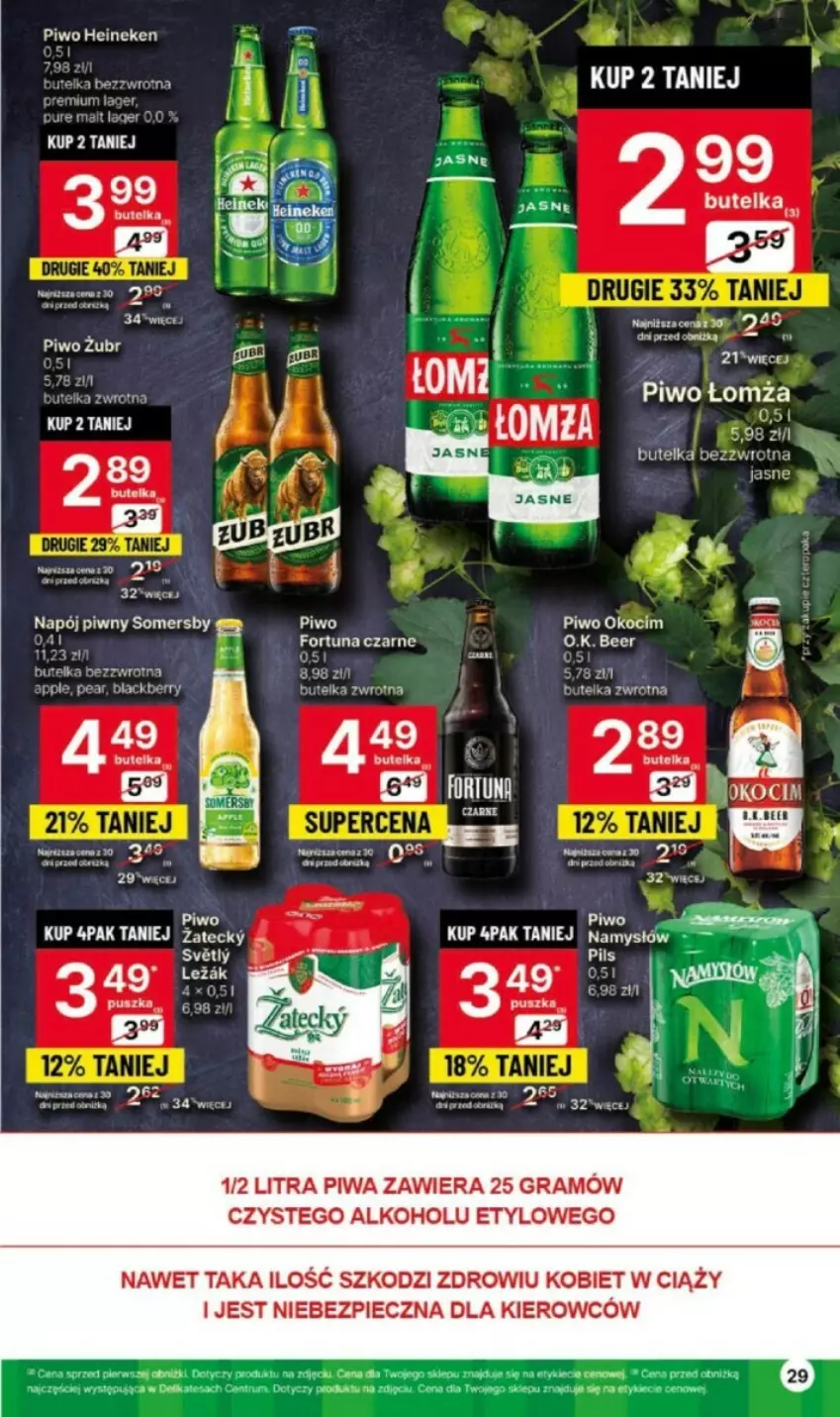 Gazetka promocyjna Delikatesy Centrum - ważna 02.11 do 08.11.2023 - strona 22 - produkty: Fortuna, Gra, Lack, Namysłów, Napój, Piec, Piwa, Piwo, Somersby