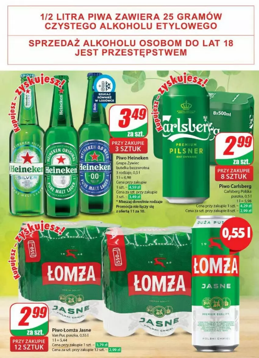 Gazetka promocyjna Dino - ważna 13.03 do 19.03.2024 - strona 40 - produkty: Carlsberg, Heineken, Piwo, Pur