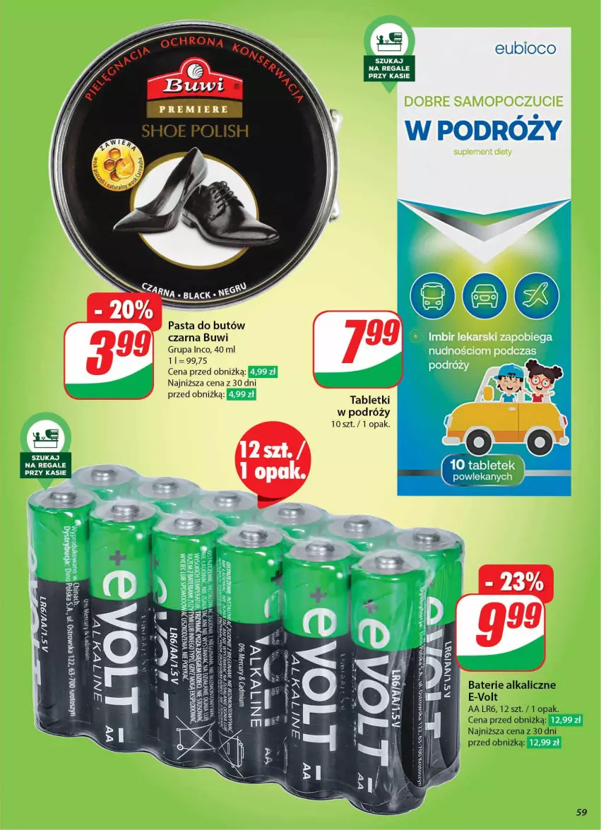 Gazetka promocyjna Dino - Gazetka 42 / 2024 - ważna 16.10 do 22.10.2024 - strona 59 - produkty: Baterie alkaliczne, Fa, NOWAK, Premiere, Tablet