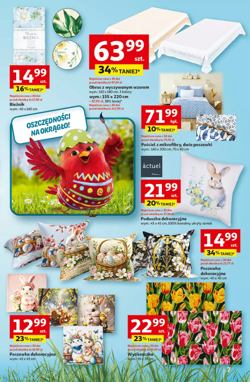 Gazetka promocyjna Auchan - 30 Lat Hipermarket - ważna 26.03 do 30.03.2026 - strona 7 - produkty: Bieżnik, Fa, Obrus, Poduszka, Poduszka dekoracyjna, Pościel, Poszewka