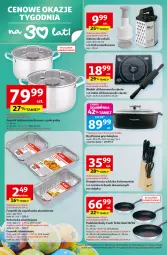 Gazetka promocyjna Auchan - 30 Lat Hipermarket - Gazetka - ważna od 30.03 do 30.03.2026 - strona 28 - produkty: Noż, Garnek, Stojak, Patelnia grillowa, Tarka, Wałek, Tefal, Keksówka, Foremki, Patelnia, Grill, Fa