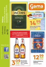 Gazetka promocyjna Gama - Gazetka Gama - Gazetka - ważna od 22.06 do 22.06.2024 - strona 1 - produkty: Piwa, Piwo, Piec, Gra, Kawa mielona, Kawa, O nas, Morliny, Jacobs, Kiełbasa, Fa