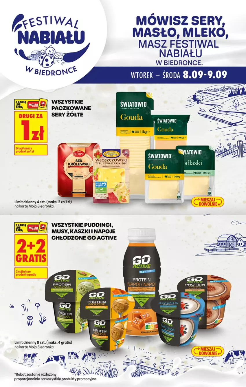 Gazetka promocyjna Biedronka - Gazetka - ważna 08.09 do 15.09.2026 - strona 1 - produkty: Cars, Gouda, Gra, Mus, Napoje, Por, Pudding, Ser, Włoszczowski