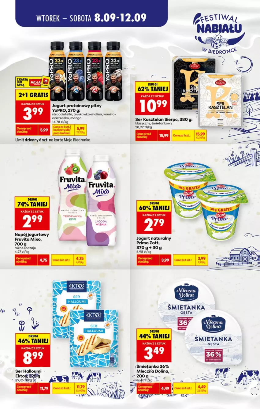 Gazetka promocyjna Biedronka - Gazetka - ważna 08.09 do 15.09.2026 - strona 2 - produkty: Fa, Jogurt, Jogurt naturalny, Kasztelan, Kiwi, Napój, Napój jogurtowy, Ser, Ser Kasztelan, Zott