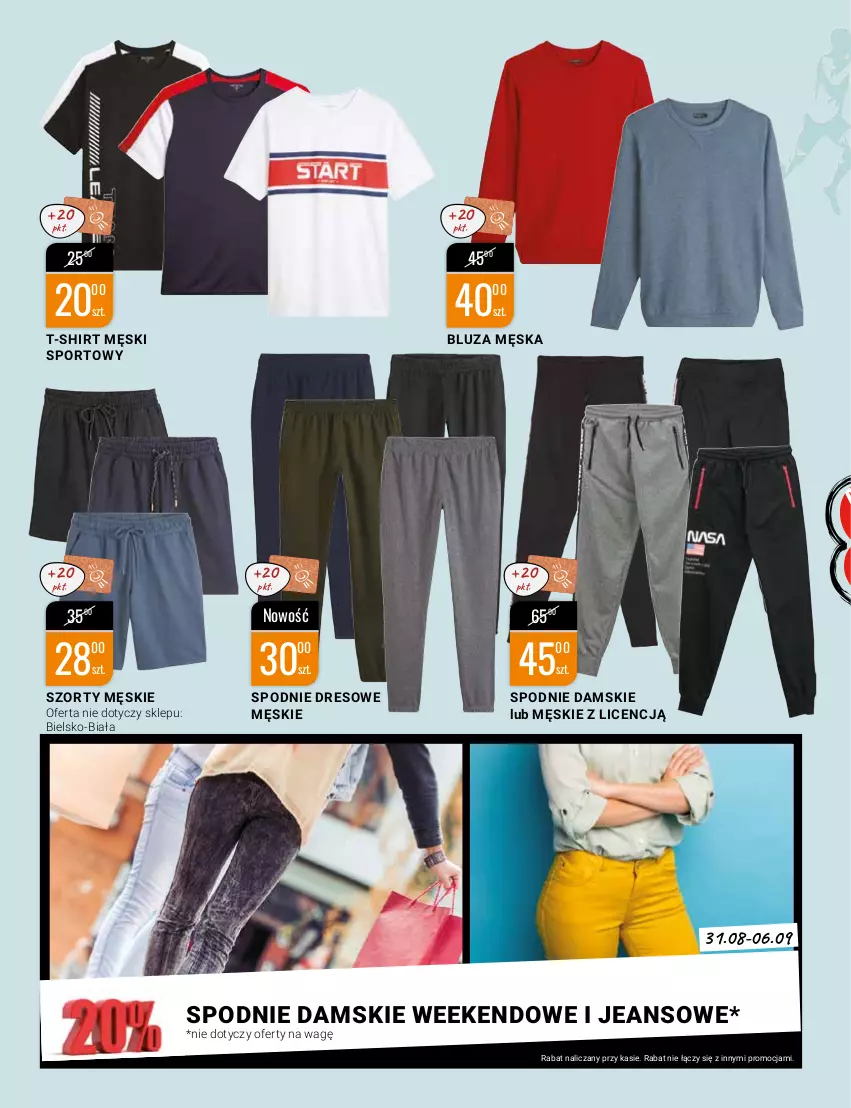 Gazetka promocyjna Bi1 - Czas na sport - ważna 31.08 do 06.09.2022 - strona 16 - produkty: Bluza, Dres, Por, Spodnie, Spodnie dresowe, Sport, Szorty, T-shirt