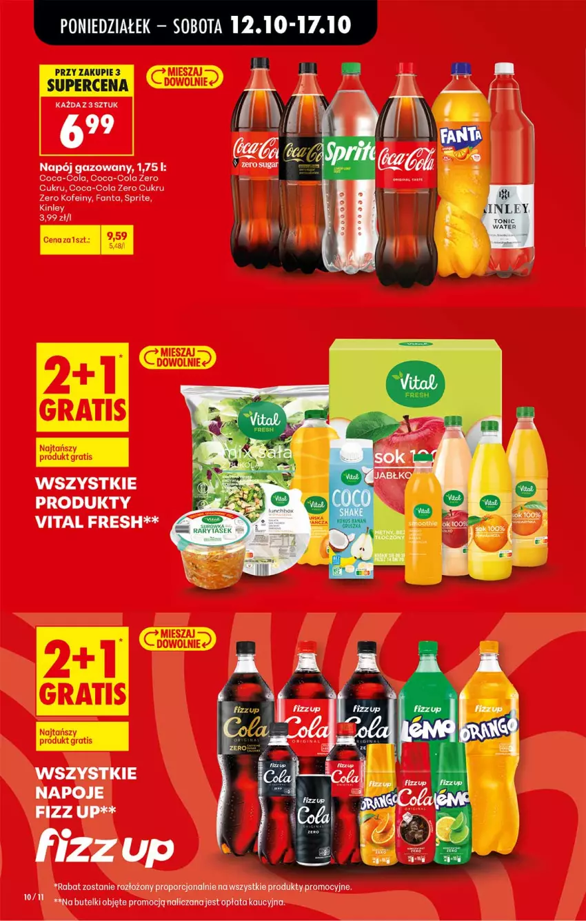 Gazetka promocyjna Biedronka - Od Poniedziałku - ważna 12.10 do 17.10.2026 - strona 10 - produkty: Coca-Cola, Fa, Fanta, Napój, Napój gazowany, Napoje, Por, Sprite