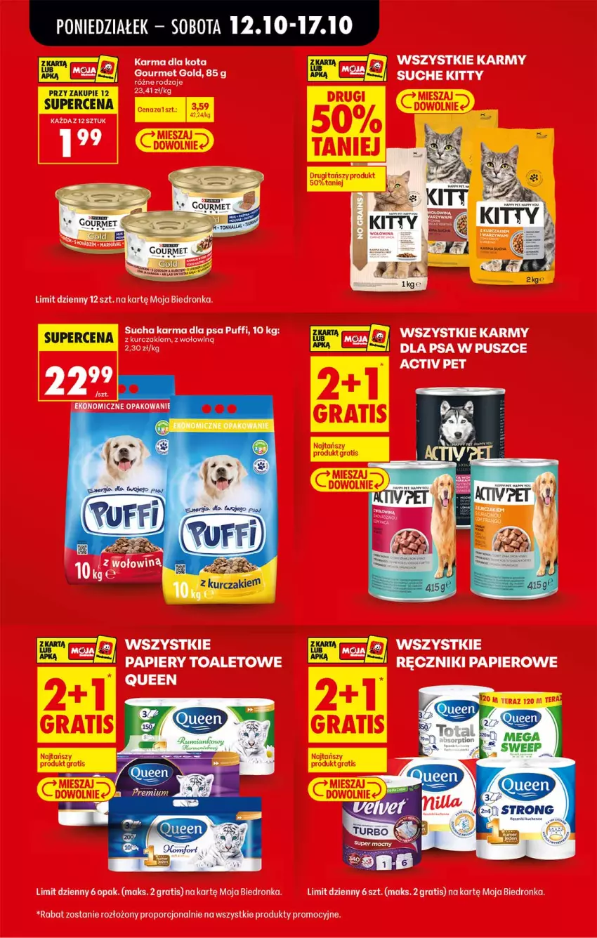 Gazetka promocyjna Biedronka - Od Poniedziałku - ważna 12.10 do 17.10.2026 - strona 15 - produkty: Gra, Kurczak, Papier, Por, Puf, Ręcznik, Ręczniki papierowe, Sucha karma