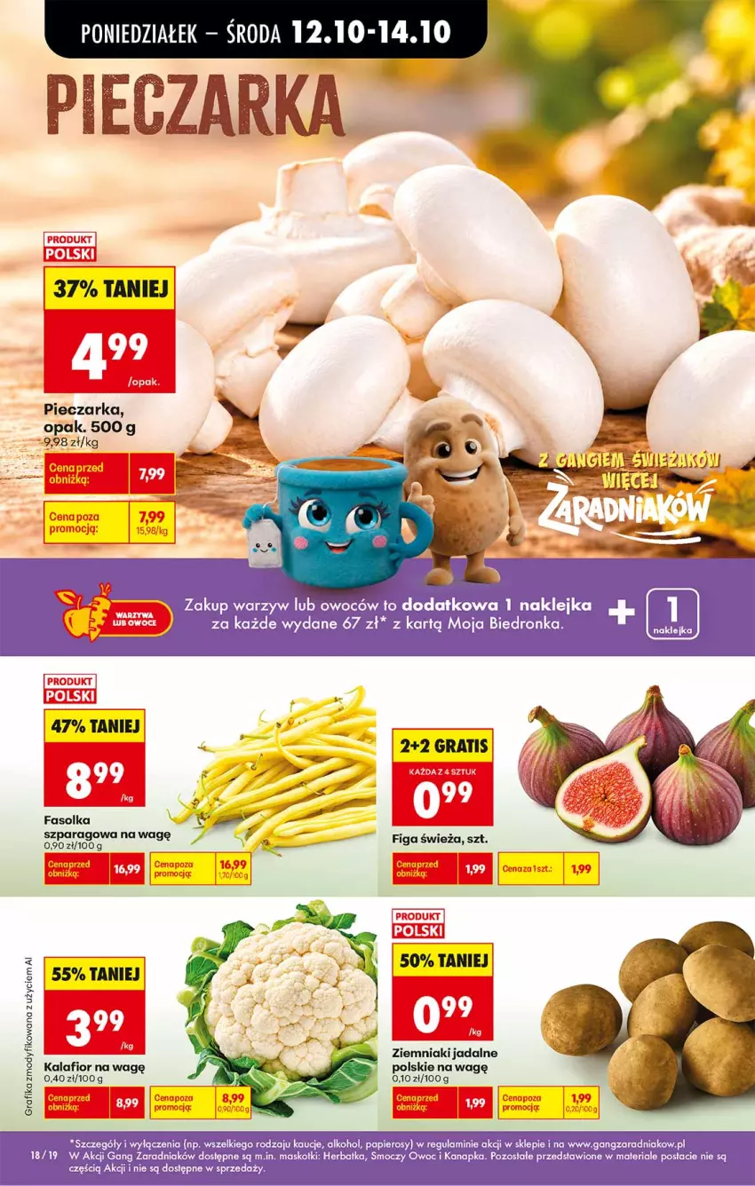 Gazetka promocyjna Biedronka - Od Poniedziałku - ważna 12.10 do 17.10.2026 - strona 18 - produkty: Fa, Gra, Grafika, Kalafior, Klej, Papier, Piec, Pieczarka, Ziemniaki