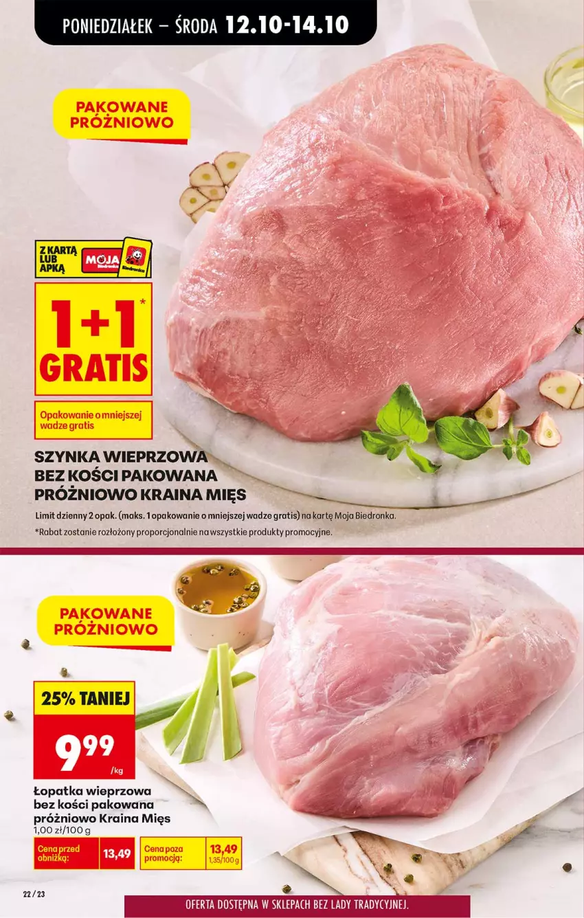 Gazetka promocyjna Biedronka - Od Poniedziałku - ważna 12.10 do 17.10.2026 - strona 22 - produkty: Gra, Por, Szynka, Szynka wieprzowa