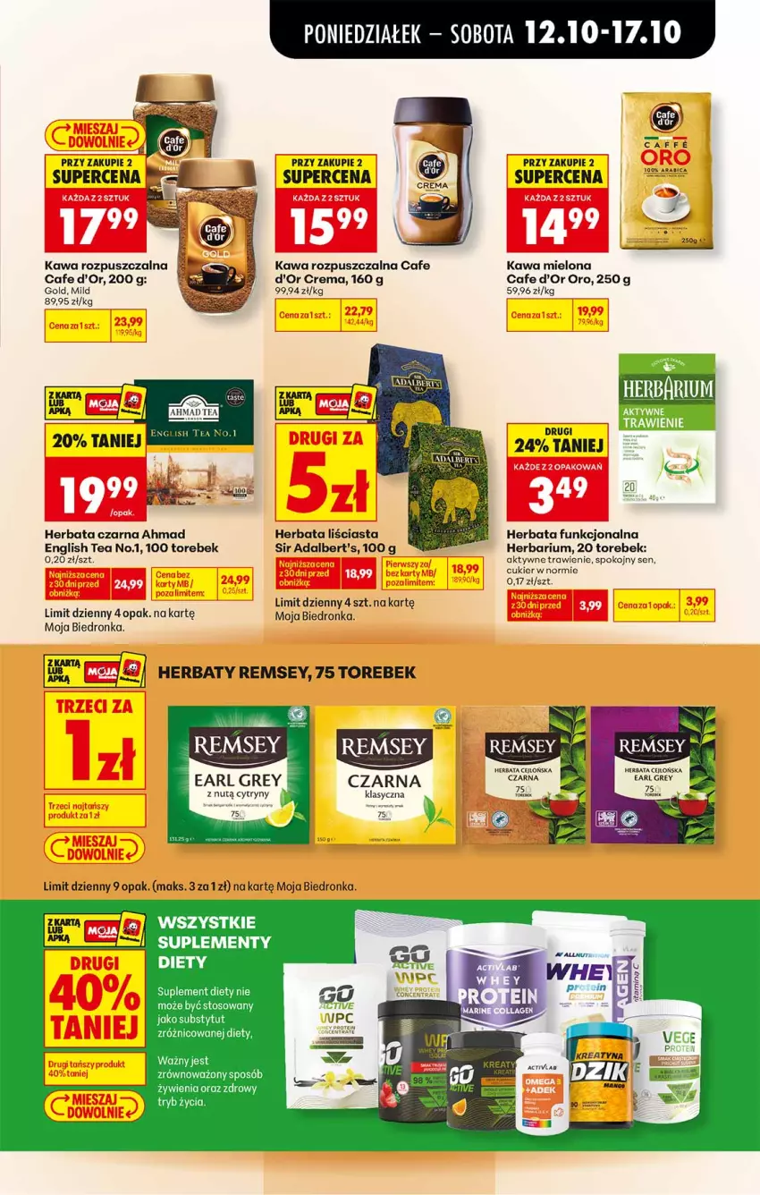 Gazetka promocyjna Biedronka - Od Poniedziałku - ważna 12.10 do 17.10.2026 - strona 49 - produkty: Cukier, Cytryny, Earl Grey, Herbata, Herbata czarna, Kawa, Kawa mielona, Kawa rozpuszczalna